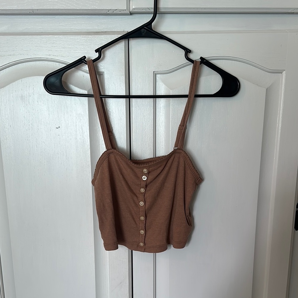 American Eagle Small Brown Crop Top